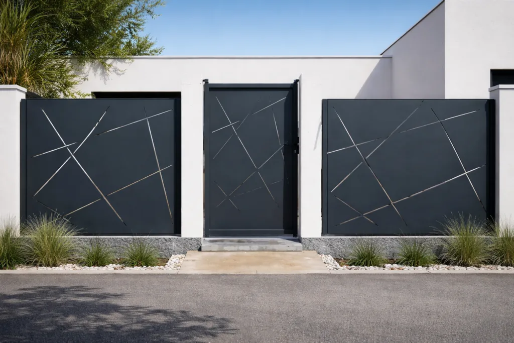 Fachada modernas lineas rectas